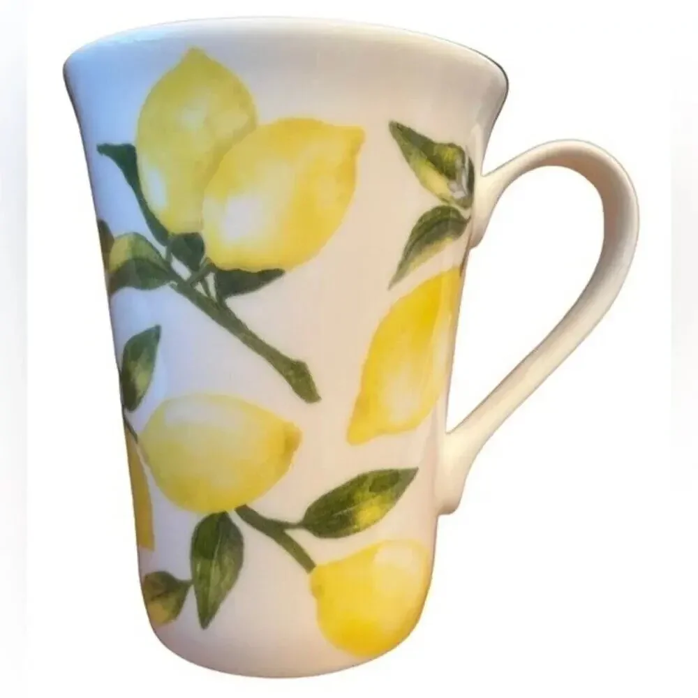 Mikasa Lemons coffee cups, set of 4 new in box.